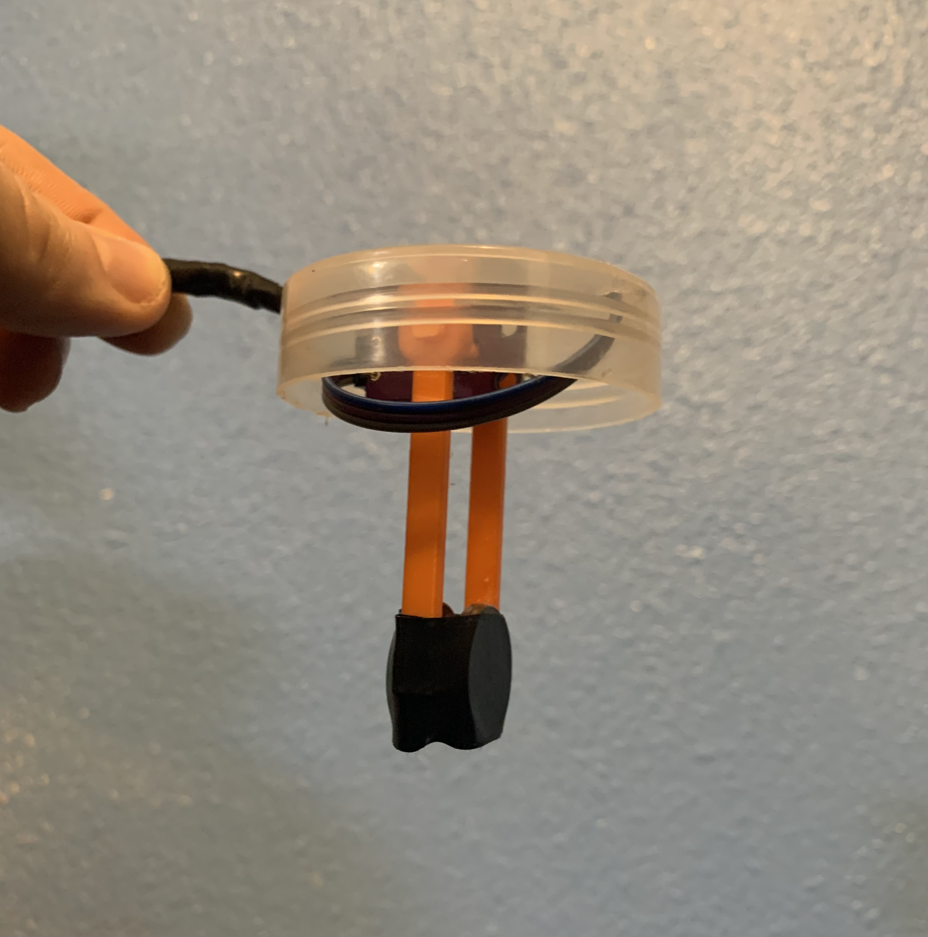 Angle sensor with lever hanging down.
